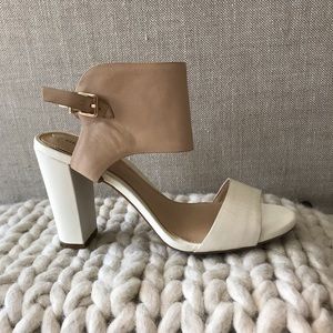 Gianni Binni Neutral/nude stack-heeled stunner
